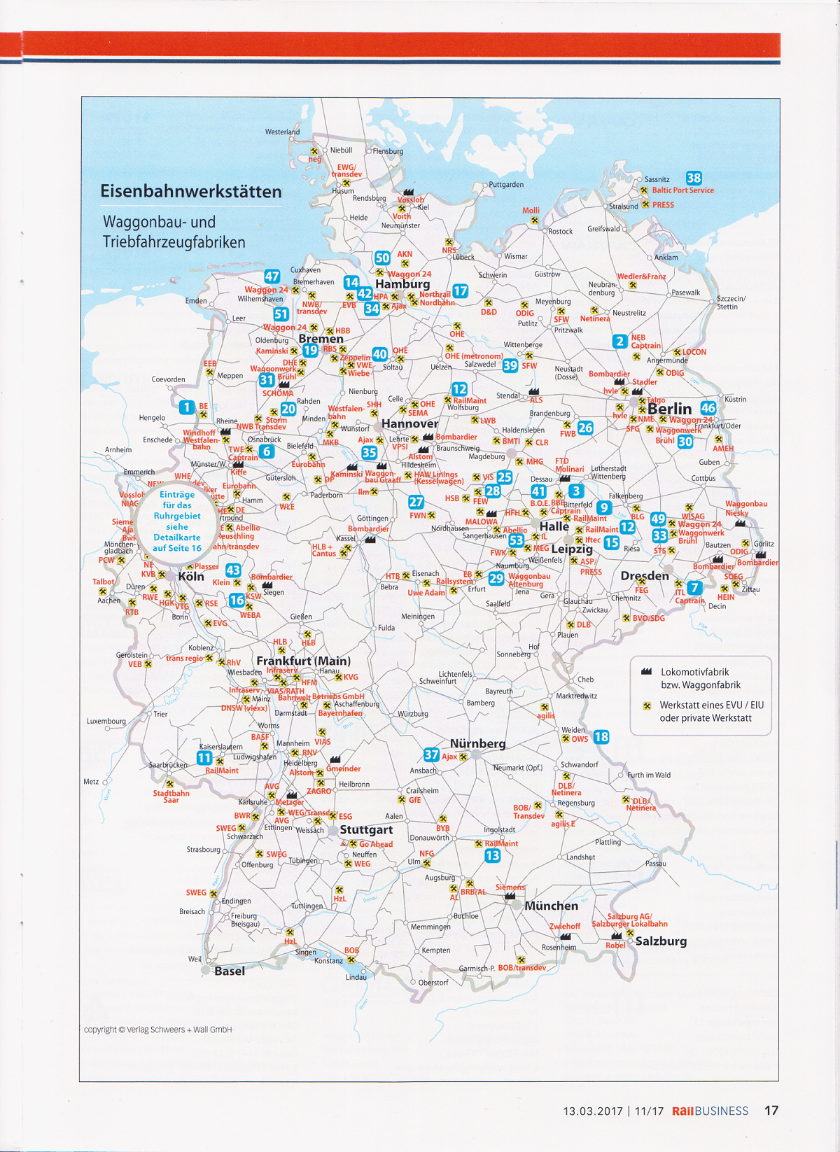 Werkstattkarte Deutschland